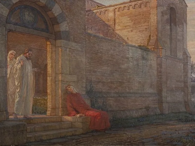 1890-Corrado Mezzana - Dante Alighieri e Frate Ilario